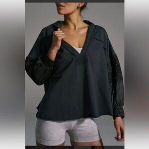 FP Movement charcoal gray Spin Hoodie sz M